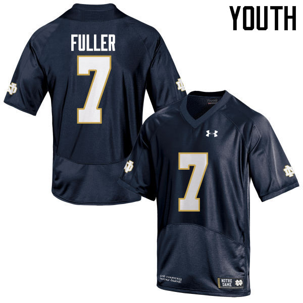 Youth NCAA Notre Dame Fighting Irish #7 Will Fuller Stitched College Under Armour Authentic Navy Blue Football Jersey VG10P81FT